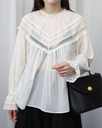 (IENA)lace blouse